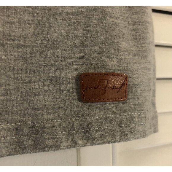 7 For All ManKind Size 4 Grey Pocket Tee - Picture 2 of 5